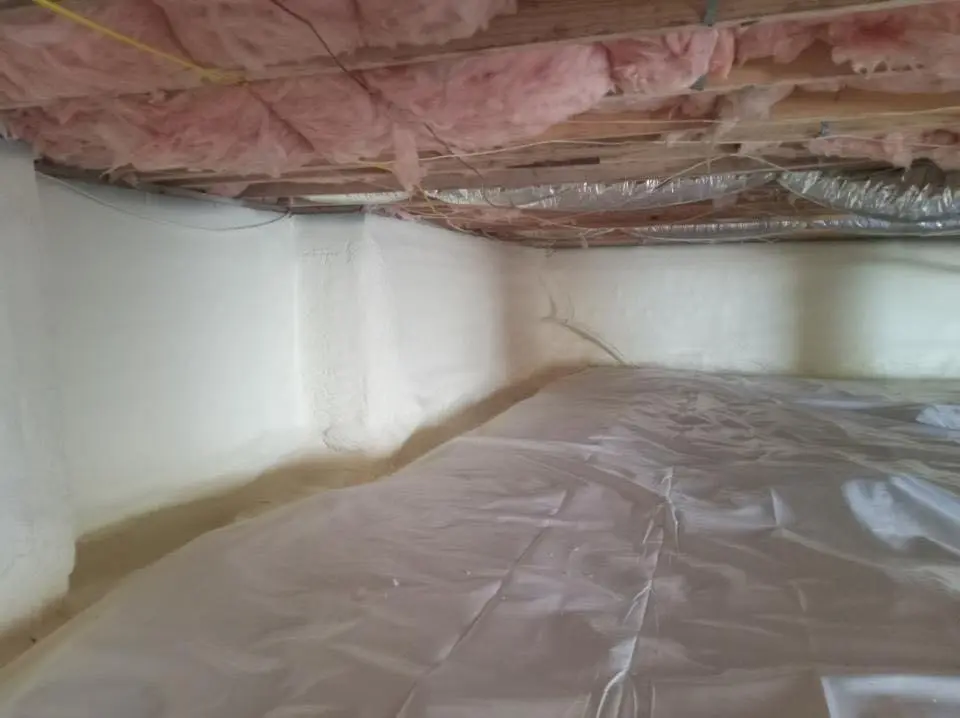 Crawl space encapsulation with closed-cell spray foam for Spray Foam Roofing in Montevallo